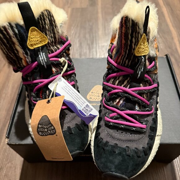 FLOWER MOUNTAIN Shearling Bootie Sneakers - Size EUR 38 - Size 7 / 7.5 - Picture 3 of 16